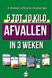 10 kilo afvallen in 3 weken