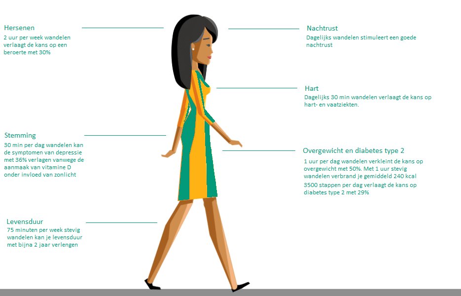 wandelen en afvallen